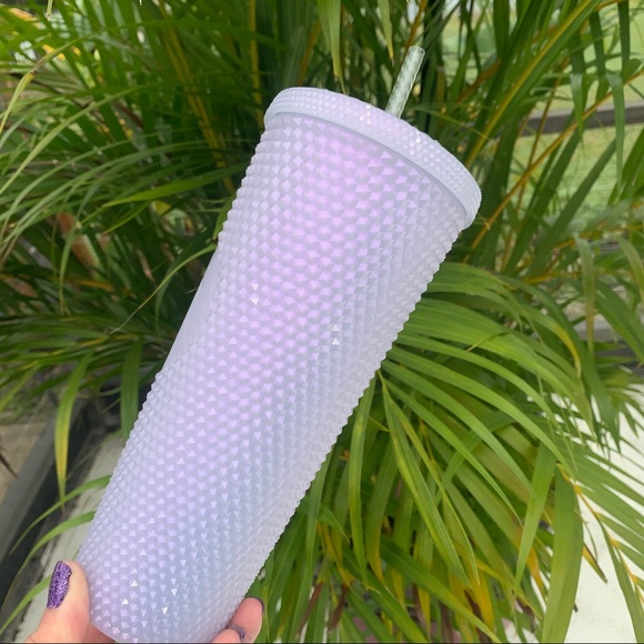 Starbucks Icy White Studded Cup Iridescent Lilac Tumbler Venti 24oz New 2022 - Picture 5 of 13